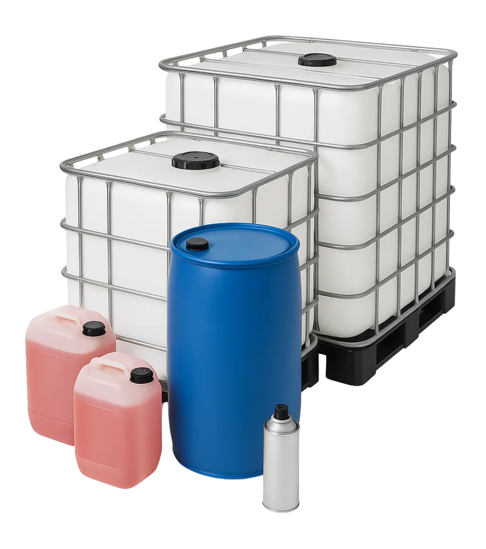 IBC Container mit Reinigungsprodukten für Industrie und Fuhrpark