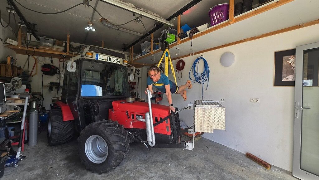 Anwendung Aerosol an Fahrrad