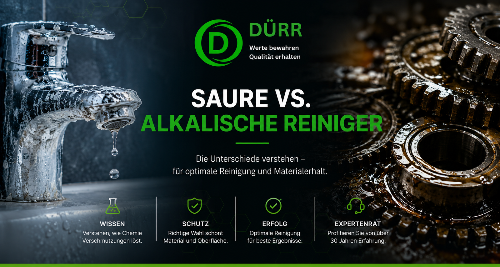 Banner Saure vs. alkalische Reiniger