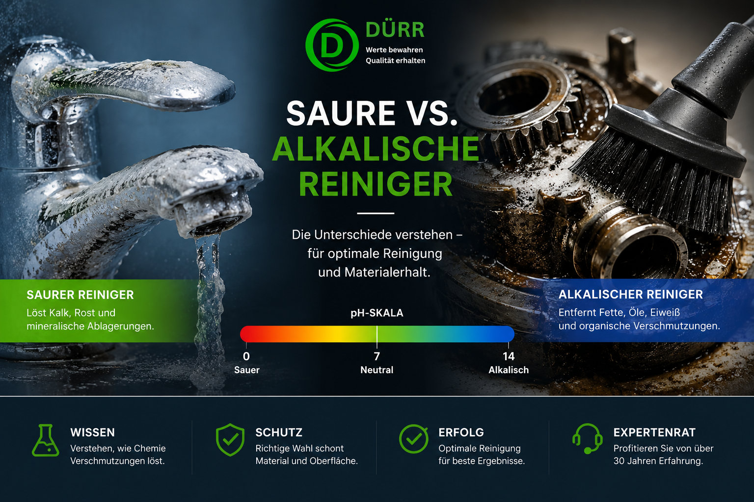 Detailvergleich Reinigung